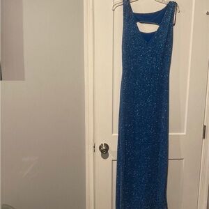 Jessica McClintock Blue Glitter Dress